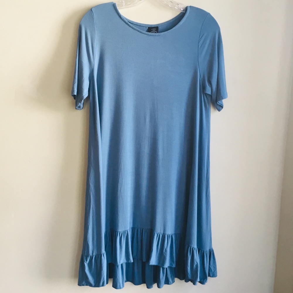 Agnes Dora | Blue Ruffle Hem Dress